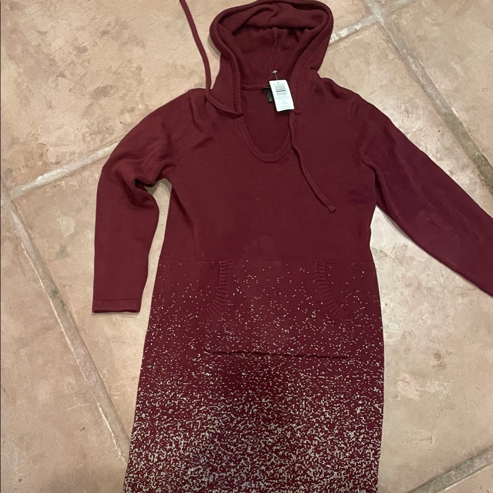 Torrid Maroon Knit Sweater Dress